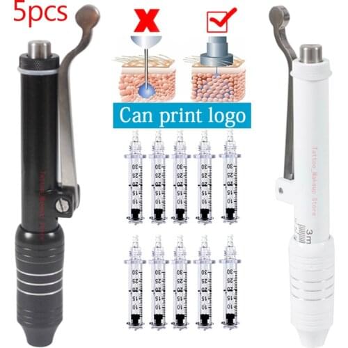 0.3ml Hyaluronic Pen Massage Atomizer gun Mesotherapy Gun needle free hualuron pen for Anti Wrinkle Lip filling can print logo