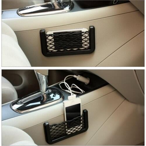 1Pcs Car Storage Bag Storage Bag Car Sticker Mesh Bag Mobile Phone Holder Auto Parts Universal Car Sticker Bag