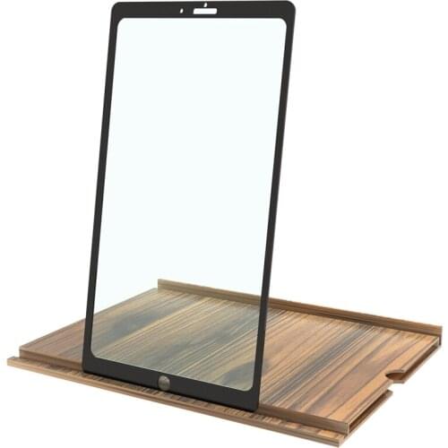 12Inch Wooden Mobile Video Screen Magnifier High Definition Mobile Phone Screen Amplifier with Wood Grain Stand