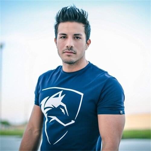 2021 Gyms Sport Running T-shirt Men Fashion Brand Tight T shirts Fitness Men Summer Short Sleeve Cotton Gym Training Clothing