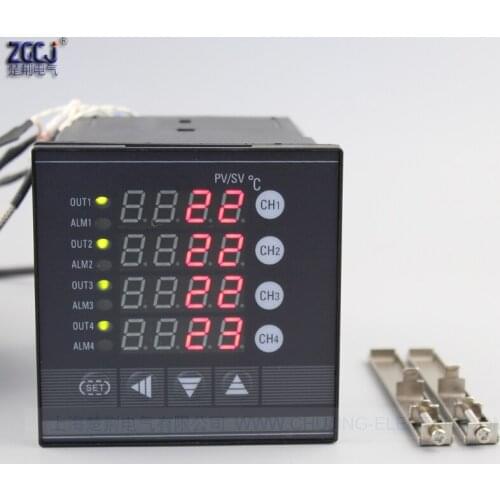 4 ways temperature controller measure multi points 4 channels digital thermostat with 4 ways SSR output and alarm relay output