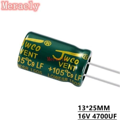 5PCS 16V 4700UF 20% High frequency and low impedance in-line aluminum electrolytic capacitors long life Brand new authentic