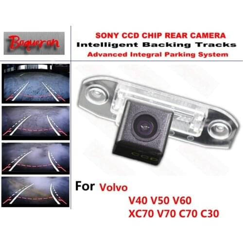 For Volvo V40 V50 V60 XC70 V70 C70 C30 CCD Car Backup Parking Camera Intelligent Tracks Dynamic Guidance Rear View Camera