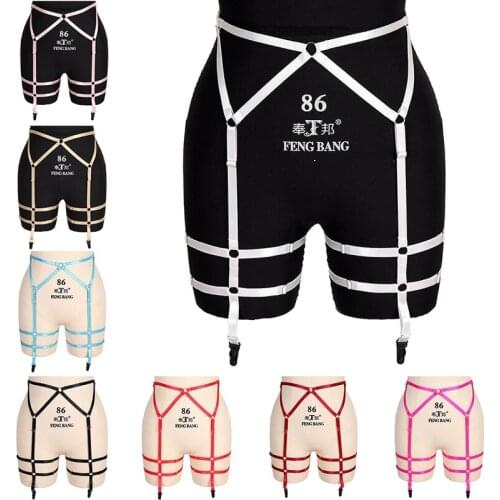 European And American Hollowed-Out Elastic Adjust Spandex Garter Belt Sexy Stockings Anti-Slip Size Socks Clip Erotic Lingerie