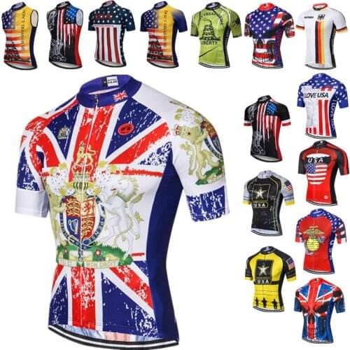 Weimostar Men Pro Cycling Jersey UK Team Bicycle Jersey Tops Maillot Ciclismo Short Sleeve MTB Bike Jersey Road Cycling Shirt