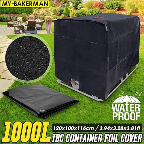IBC Tank Cover Outdoor Garden Waterproof Cover 1000 liters IBC Rain Water Container Ton Barrel Sun Protective Foil Dust Covers