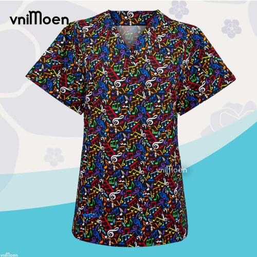 Musical style Work uniform Spa Uniforms V-Neck clothes Pet grooming institutions Scrubs Tops Beauty Salon clothes Scrubs Tops