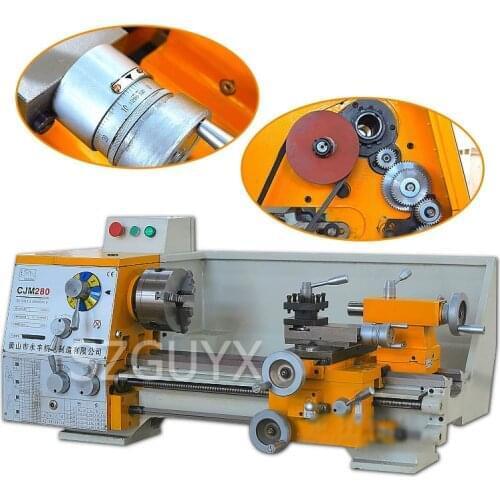 Desktop multifunctional variable speed lathe All metal gear household machine tools industry Woodworking metal machining tool