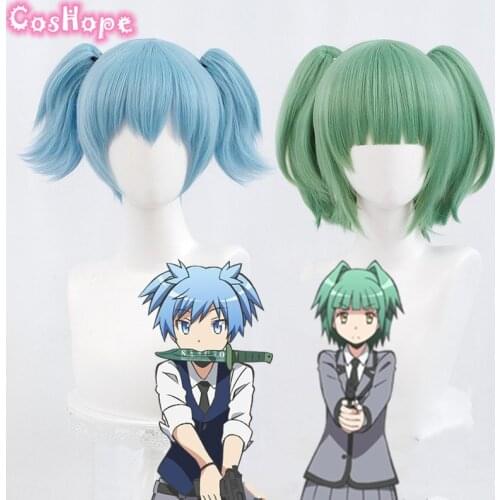Assassination Classroom Cosplay Nagisa Shiota Kaede Kayano Blue Green Wig Cosplay Anime Wigs Heat Resistant Synthetic Wigs