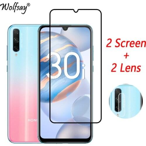 Full Cover Tempered Glass For Huawei Honor 30i LRA-LX1 Screen Protector For Honor 30i 30S 30 Camera Glass For Honor 30i Glass
