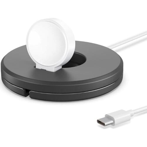 Q81F Magnetic Charging Dock Fixed Overload Protection Fast Seat Wireless Charger Compatible with Samsung-Active1/2/Watch3