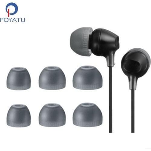 POYATU Silicone Ear Tips In Ear Tips Earbuds Eartips For SONY MDR-EX150AP MDR-EX250AP Ear Tips Ear Sleeve S/M/L In Ear Buds