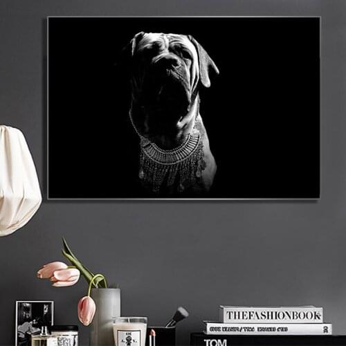 Modern Wall Art Canvas Painting Cute Dog Animal Posters and Prints Kids Room Decorative Picture for Living Room Home Decor