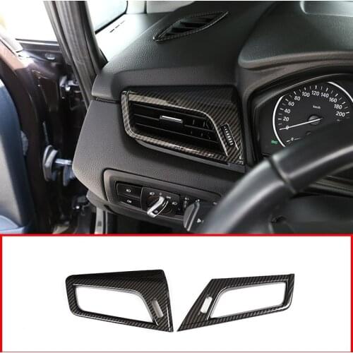 Carbon Fiber For BMW 2 Series F45 F46 218i 2015-2018 Car Accessories ABS Chrome Side Air Conditioning Vent Outlet Frame Trim LHD