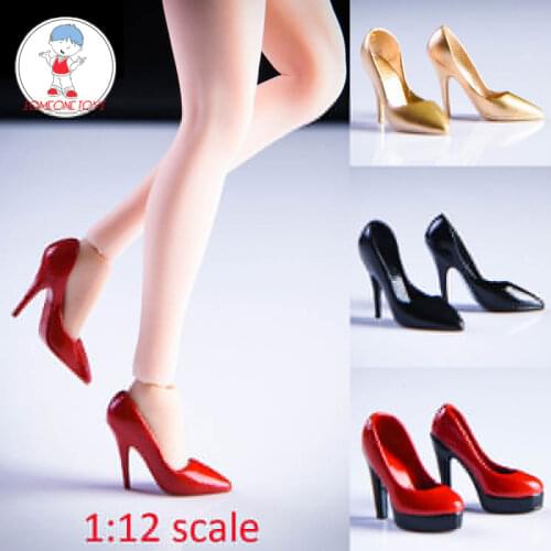 In Stock TWTOYS 1/12 Scale TW09/TW10 High Heels Female Hollow Shoes for 6" Phicen Female Action Figure Body