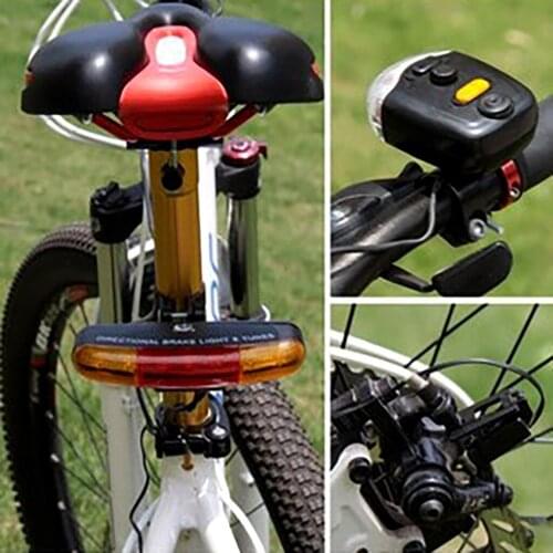 Bike Turn Signals Remote Control Bicycle Direction Indicator Mtb Led Rear Light Rechargeable Cycling Taillight With Horn #PY