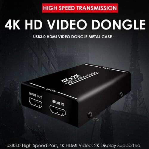 4K HDMI-Compatible to USB 3.0 Video Capture Card Recorder For TV BOX/Camera /Game Console Live Streaming Phone Live Broadcasting