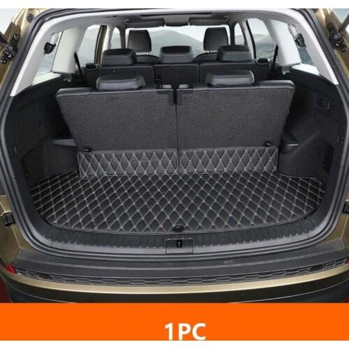 1PC Car Styling Cargo Liner Car Trunk Mat Carpet Interior Floor Mats Leather Pad Fit For Skoda Kodiaq 2017 Auto Accessories