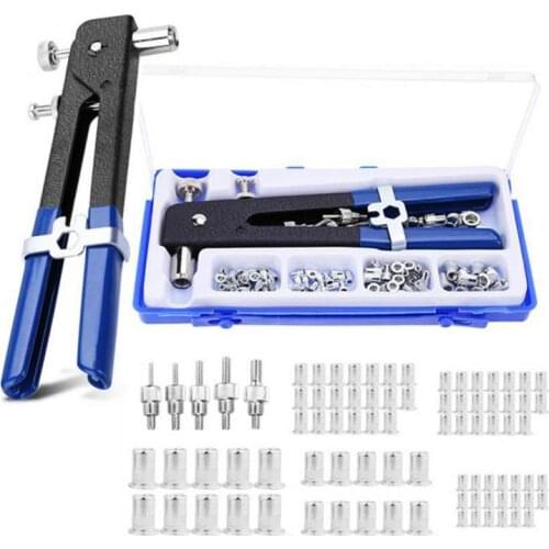 6/86/110PCS Riveter Gun Tool Hand Insert Rivet Nut Tool Manual Mandrels M3 M4 M5 M6 M8 With Rivet For Household Repair