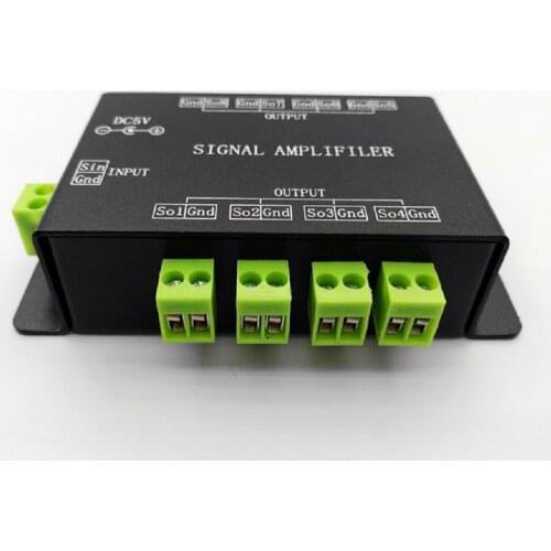 8 control group Amplifier Signal Amplifier via SPI output signal Symphony DC5V/DC12V for ws2811 2812b led strip music controller