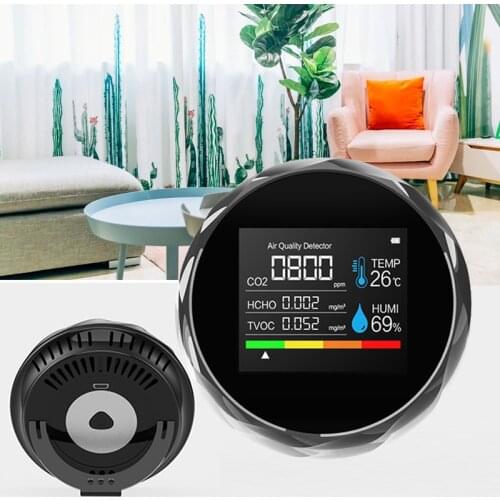 Air Quality Monitor Gas Detector 2CO5 Gas Analyzer Air Quality Monitor CO2 Meter Air Analyzer CO2 Detector CO2 TVOC Sensor