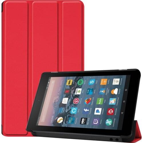Business Case For Amazon New Fire 7 2019 2017 Folding PU Leather Flip Stand cover Protective Shell Funda