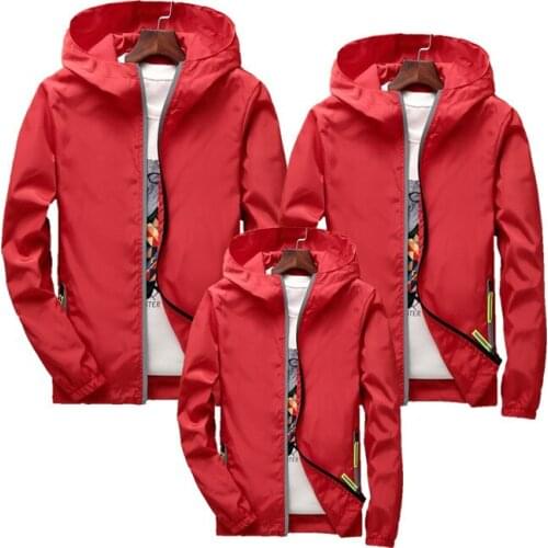 2020 Children Solid color Reflective zipper design Thin section Hooded Baseball jacket boy girl kid Sun protection jacket S-2XL