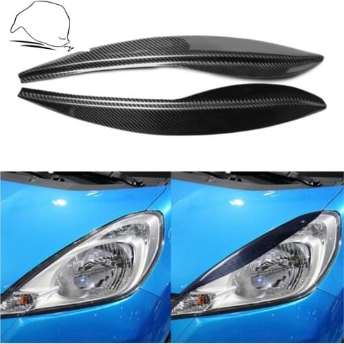 For Honda Fit Jazz GK5 GEN 2009-2012 Auto Headlight Cover Shells Eyebrows Eyelid Headlamp Stickers Racing Lights Car Accessories