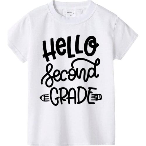 Hello First Grade Kids Back To School Tee First Day of School Shirt 1st Grade Shirt School Photo Prop Shirts School Tee