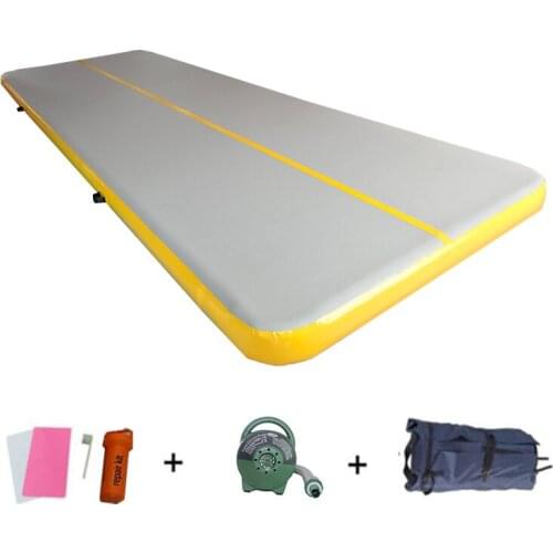 4mx2mx20cm Gymnastics DWF Air Tracks Tumbling Mats Big Inflatable Airtrack Floor with Free Electric Air Pump Sports Training