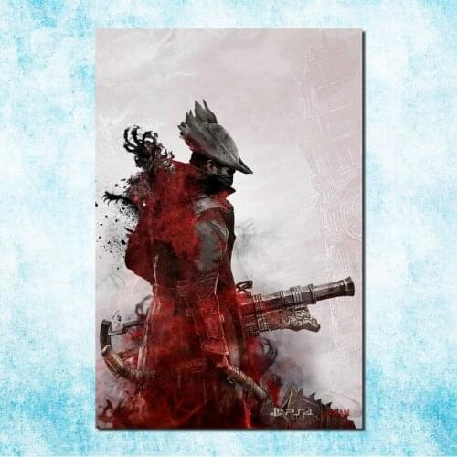 Hot Bloodborne Art Silk Canvas Poster Print 13x20 24x36 Inch Game Picture For Living Room Decoration -3