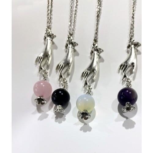 Crystal Ball, Hand, Necklace, Vica, Witch, Pagan, Witch Jewelry, Gypsy, Lady Gift