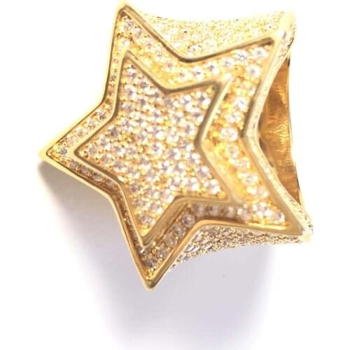 Iced out star ring for men hiphop jewelry for gift