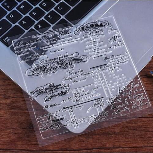 Nice Artistic Word Transparent Clear Stamps DIY Silicone Seals Scrapbooking Card Making Photo Album Decoration