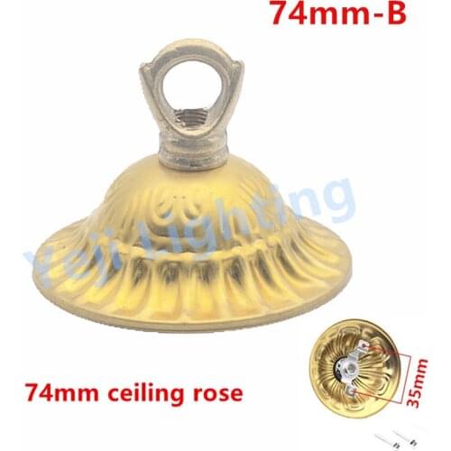 Brass ceiling rose copper ceiling canopy with ceiling hook ring retro lamp base for vintage retro chandeliers led pendant lights