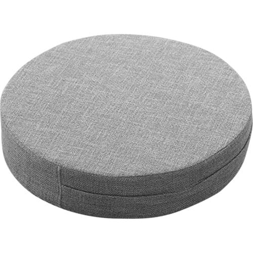 Linen Cushion Floor Washable Round Living Room Bedroom Tatami Tea Table Cushion 40Cm Long Sofa Cushion (Gray)