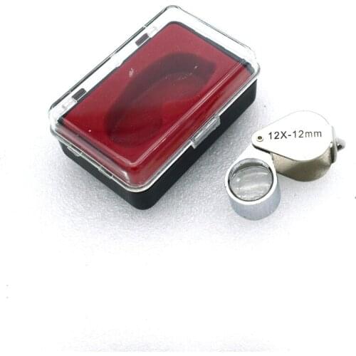 Mini 12X12mm Silver Circular Magnifier Jewelry Tools Watch Repair Equipment