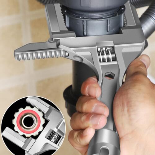 AIRAJ Multi-Function Universal Wrench Key Large Opening Bathroom Wrench Adjustable Aluminum Alloy Repair Hand Tools