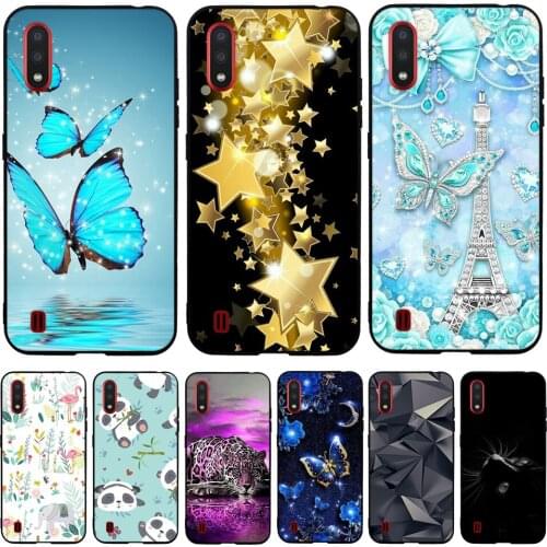 Soft TPU Silicone Shell For Samsung Galaxy A01 A10e A20e A21 A21s SM-A015F SM-A202F SM-A217F Case Cover Stars Pattern Coque Bag