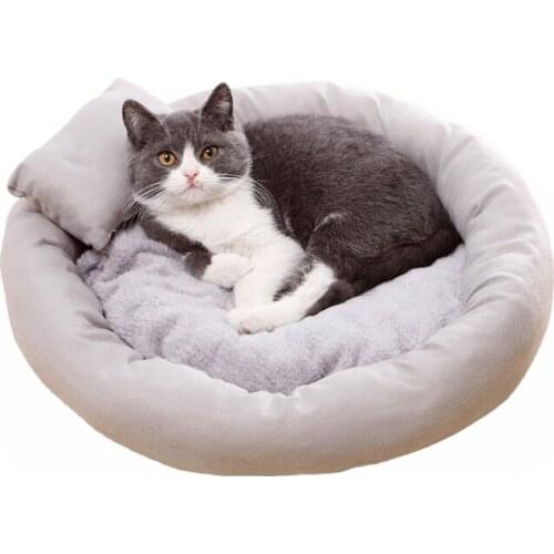 Pet Cat Litter Thickened Warmth In Autumn and Winter Egg Tarts Comfortable Medium and Small Cat Litter Plush Pillow Pet Litter