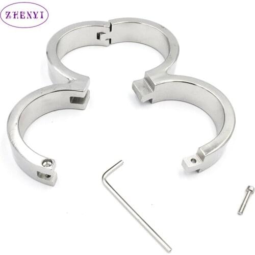 304 Stainless Steel Handcuffs Sex Slave Bondage Restraints Hand Cuffs BDSM Torture Tools Fetish Sex Toys For Couples Sex Shop
