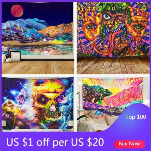 Mandela Wall hanging Tapestry psychedelic pattern yoga throw beach throw carpet Hippie Home Decor mandala Wall Tapestry Blanket