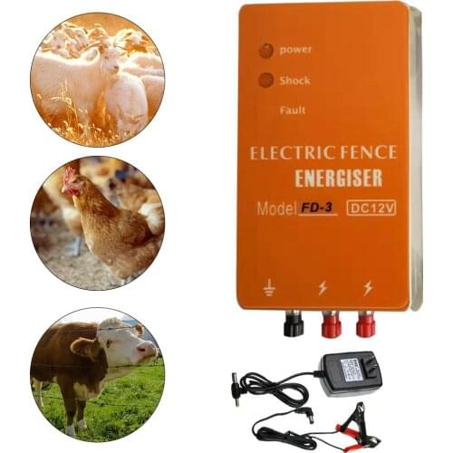 Electric Fence Fence fence energizer, 3KM Farming Grid fence fence for Poultry, Livestock, Sheep, Pigs, Horses and Deer 3J 2W 23