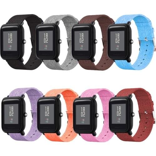 20mm 22mm Woven Fabric Strap Band with Classic Buckle for Huami Amazfit Bip Lite Bip S U for GTS 2 GTR 42mm Replacement bands