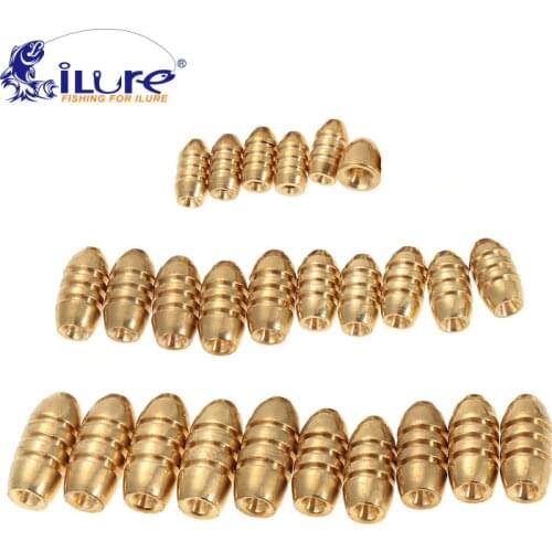 10 Pcs/lot thread copper ball pendant 2g/3.5g/5g/7g/10g pure copper fishing hooks weights soft bait accessory fishing tackle