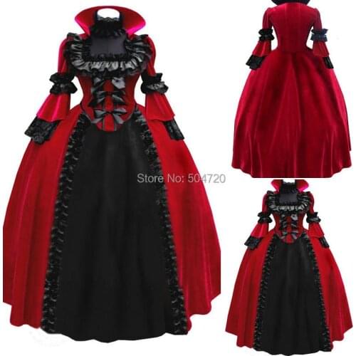 Sc-698 Victorian Gothic/Civil War Southern Belle loose Ball Gown Dress Halloween Vintage dresses Custom made