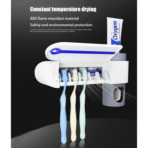Toothbrush sterilizer toothbrush holder automatic toothpaste squeezer household bathroom set