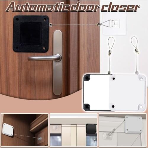 Punch-free Automatic Sensor Door Closer suitable for all doors 500/800/1000g tension cierre puerta door closer fast shipping