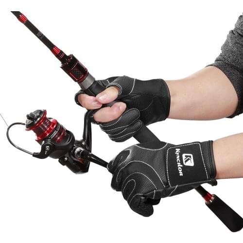 1 Pair Fishing Gloves Fingerless 3 Fingers Cut Men Women Outdoor Fishing Protection Anti-slip Sports Fish Gloves