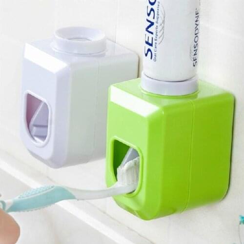 1PC Automatic Toothpaste Dispenser Bathroom Toothbrush Toothpaste Squeezers Wall Mount Type Bathroom Accessories Set 4 Colors